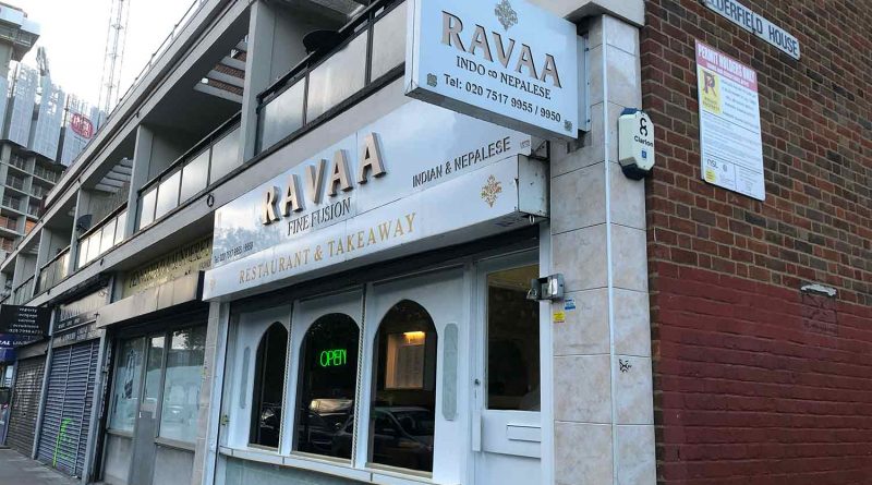 External shot of Ravaa Fine Fusion Indian and Nepalese Takeaway and restaurant